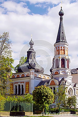 Kirche der heiligen Olga in Franzensbad Stock Photo